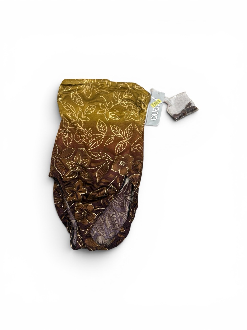 NWT Sirena Floral Ombre One-Piece Swimsuit in Gold-Brown size 8